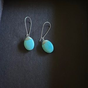 Turquoise Blue Dangly Earrings